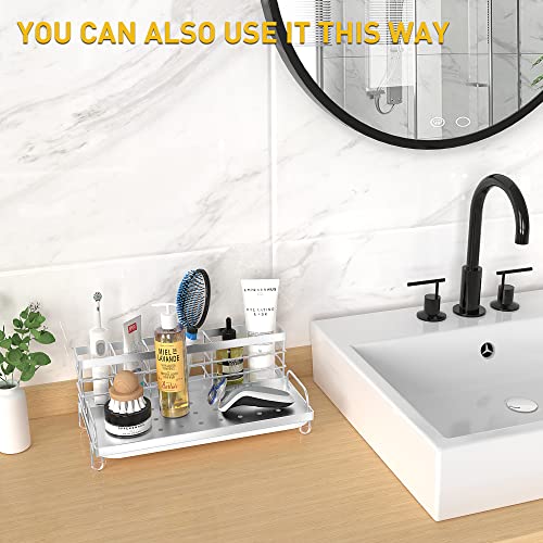 Cisily Kitchen Sink Caddy, Stainless Steel Kitchen Sink Organizer Rust Prevention, Sponge Holder For Kitchen Sink, Kitchen Organization And Storage (Sliver) #TOP4