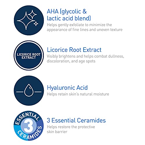 Cerave Skin Renewing Nightly Exfoliating Treatment | Anti Aging Face Serum With Glycolic Acid, Lactic Acid, And Ceramides| Dark Spot Corrector For Face | 1.7 Oz #TOP2