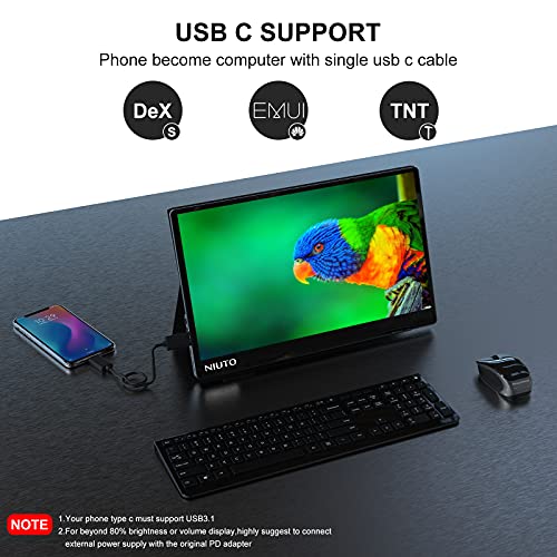 4K Portable Touch Monitor Travel Screen Second Touchscreen Extender Uhd Usb C Computer Gaming For Laptop 14.0 Inch 3840 X 2160 Ips Compatible With Mac,Macbook,Nintendo Switch #TOP3