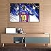 3 Panels Canvas Wall Art Soccer Star Lionel Messi Paintings Inspirational Poster Artwork for Houses Wall Decoration Poster Print Home Decor Framed Gallery Wrapped Stretched Ready to Hang 36x24 in