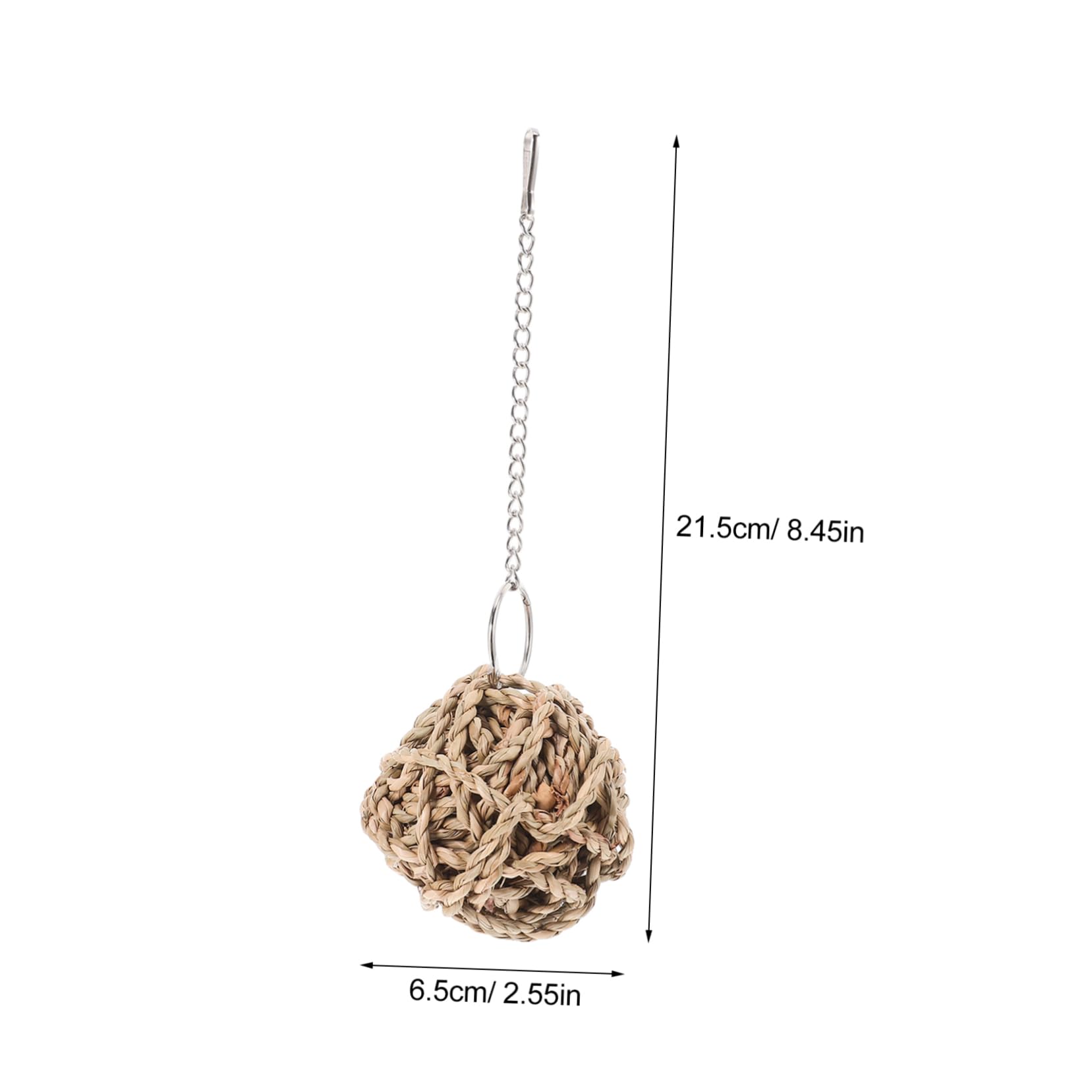Vogel-Kauspielzeug Aus Rattan – Hängender Ball Für Papageien & Vögel, Zum Kauen & Futtersuchen