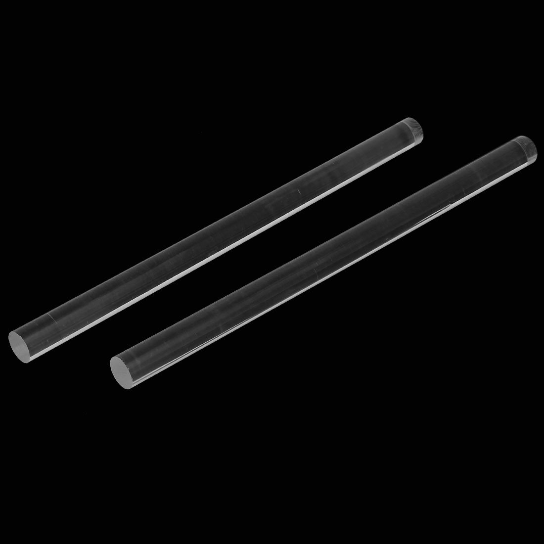 Aexit 15mm Dia Electrical equipment 10 Inch Long Solid Acrylic Round Rod PMMA Bar Clear 2pcs