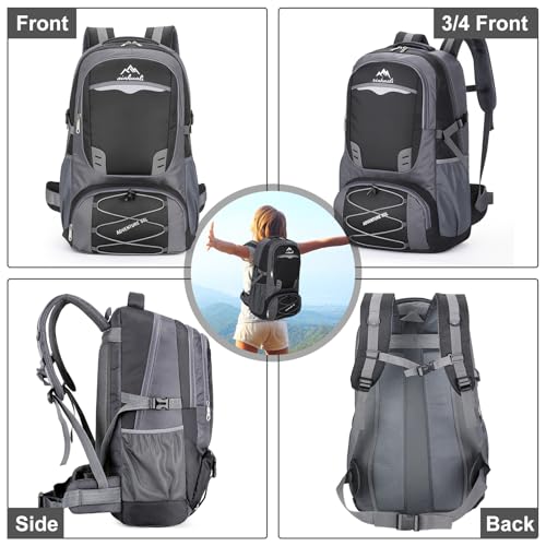 Sac à dos de randonnée 60L de camping léger imperméable mixte - 6