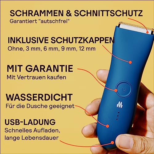Intimrasierer für Herren Meridian Ocean elektrischer Körperhaartrimmer