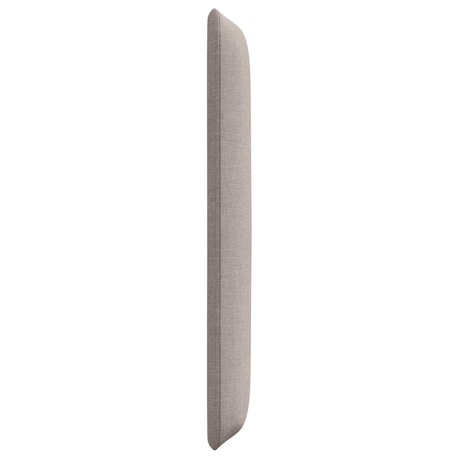 Cabecero de oreja de tela pardo 40,5 x 40,5 x 4 cm, accesorio de cama moderno con marco de madera para dormitorio, habitación infantil y cama de invitados, montaje práctico y cómodo acolchado