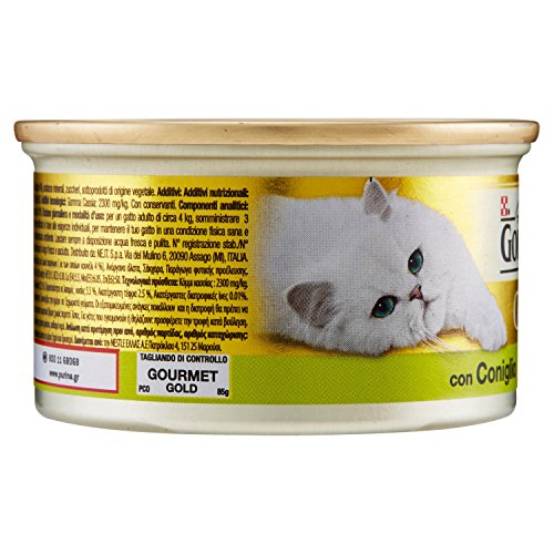 Purina Gourmet Gold-Patè Nassfutter Katze mit Kaninchen, 24 Dosen à 85 g – Ansicht 2