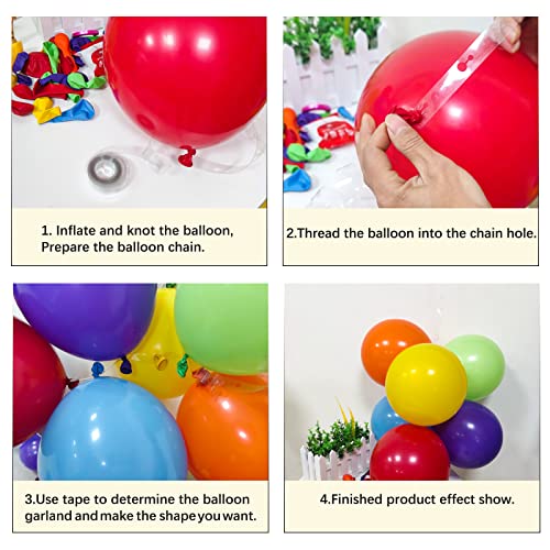 Kawkalsh KAWKALSH-B01 Rainbow Balloon Arch Kit 111Pcs 18 12 5 Inch Latex Colorful Party Balloons Garland thumb #2