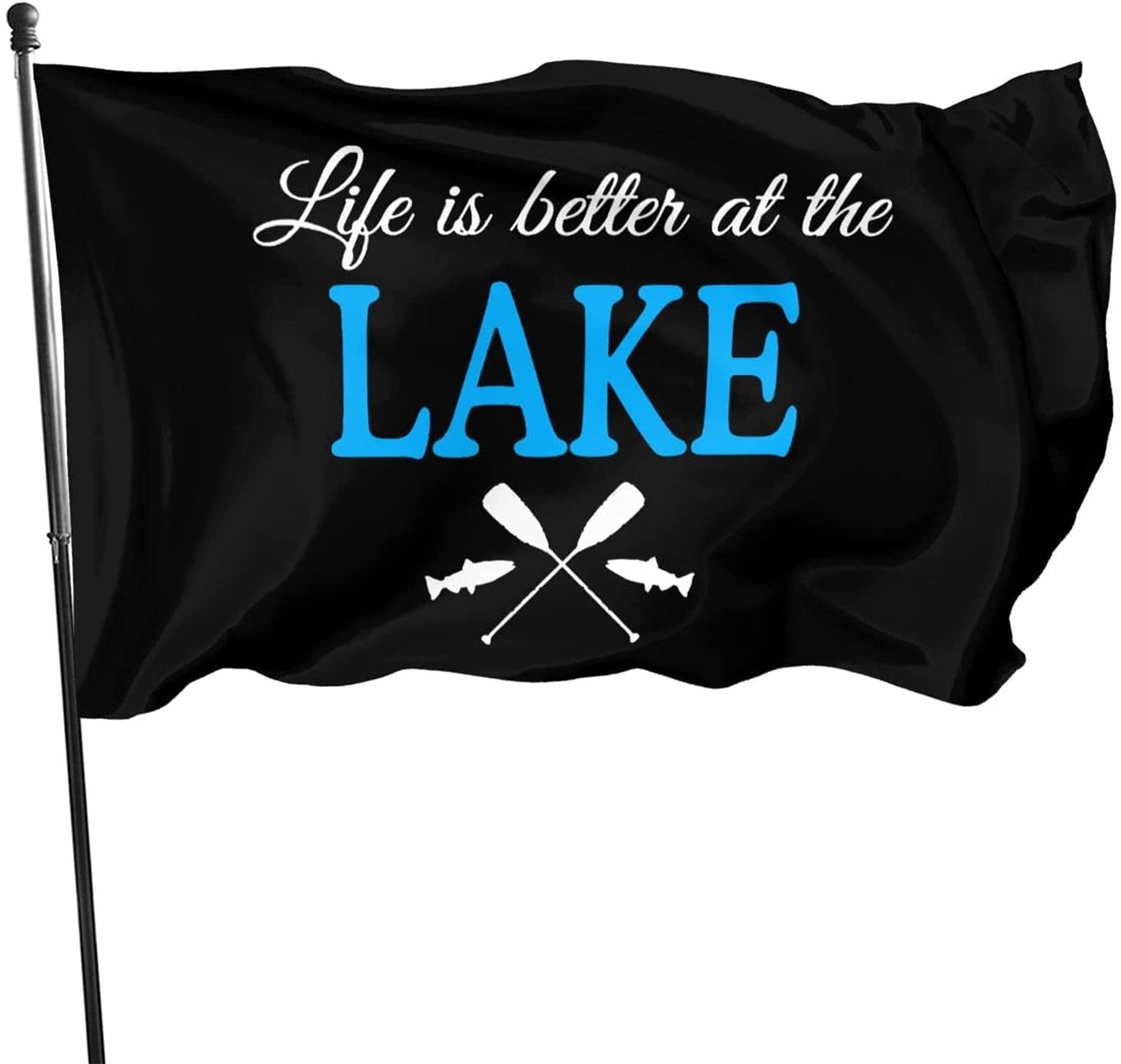 Life is Better at The Lake Outdoor Flags & Banners Flag 3X5 Ft Decorations Party Flags for Home House Garden Indoor Decor