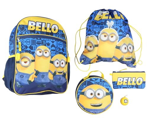 AI ACCESSORY INNOVATIONS Mochila Minions Bello com Lancheira (5 Peças, 40 Cm)