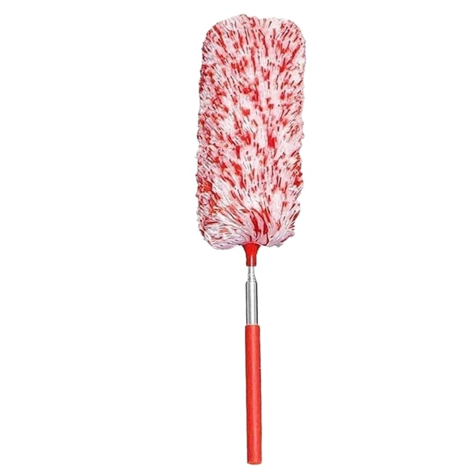 Extendable Dusters For Cleaning Retractable Electrostatic Duster Bendable Dust Sweep Household Cleaning Feather(Red)