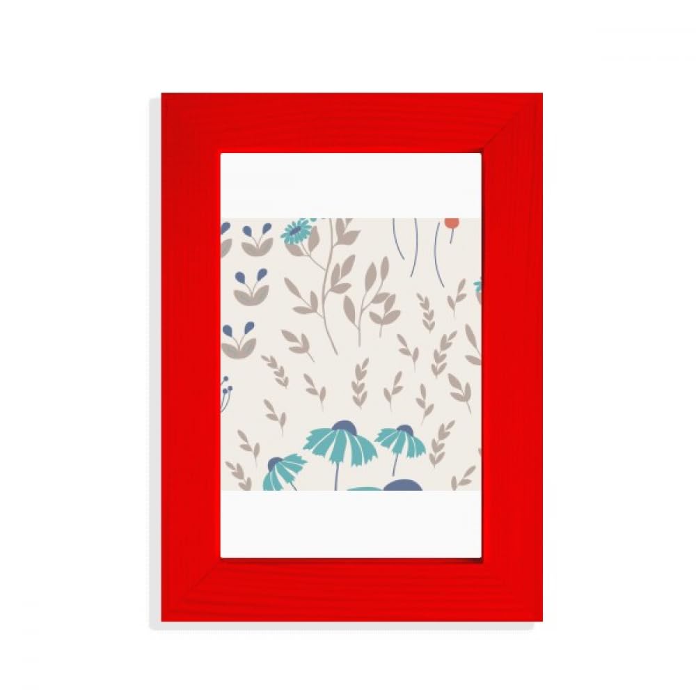 Cadre photo rouge Art déco floral beige pour raviver un mur blanc et vide