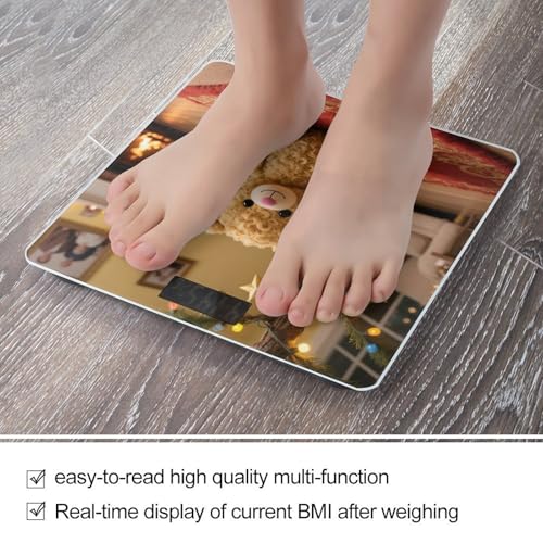 Báscula digital para baño con diseño osito y vidrio templado miniatura 5