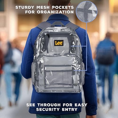 Sac en plastique transparent Lee résistant à l'eau et aux déchirures
