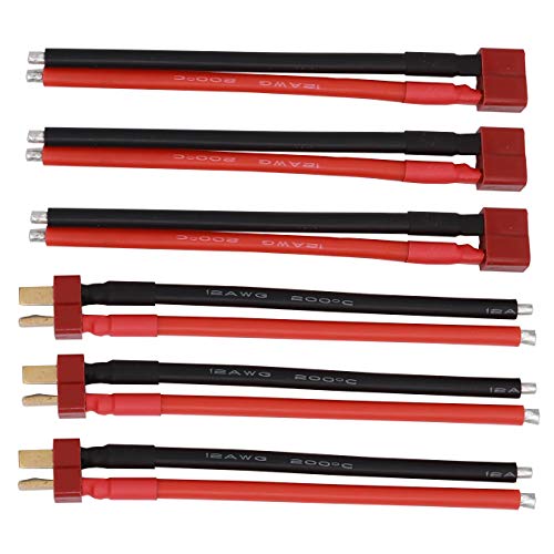 ZYCST 3 Pairs Deans T Plug Female and Male Connector RC Battery Balance