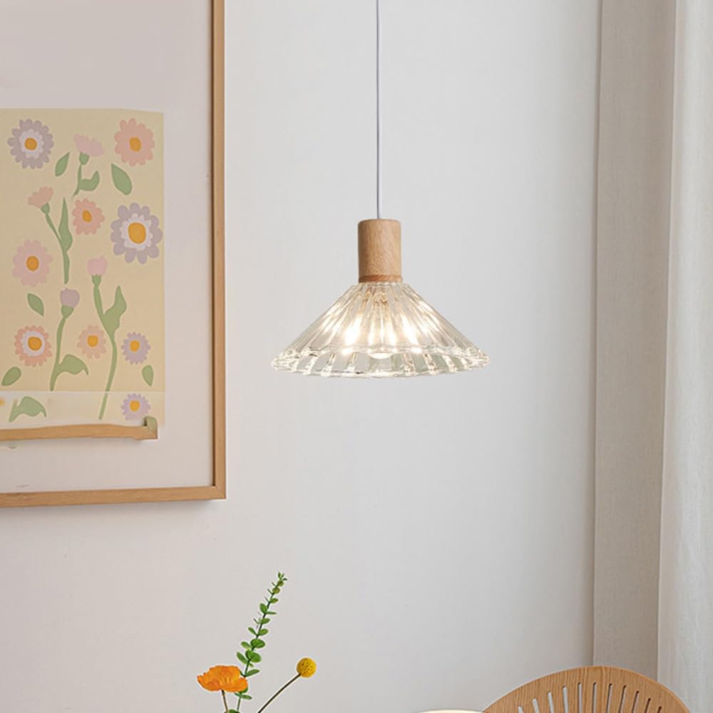Lámparas colgantes de cristal estilo japonés para decoración interior de dormitorio y bar