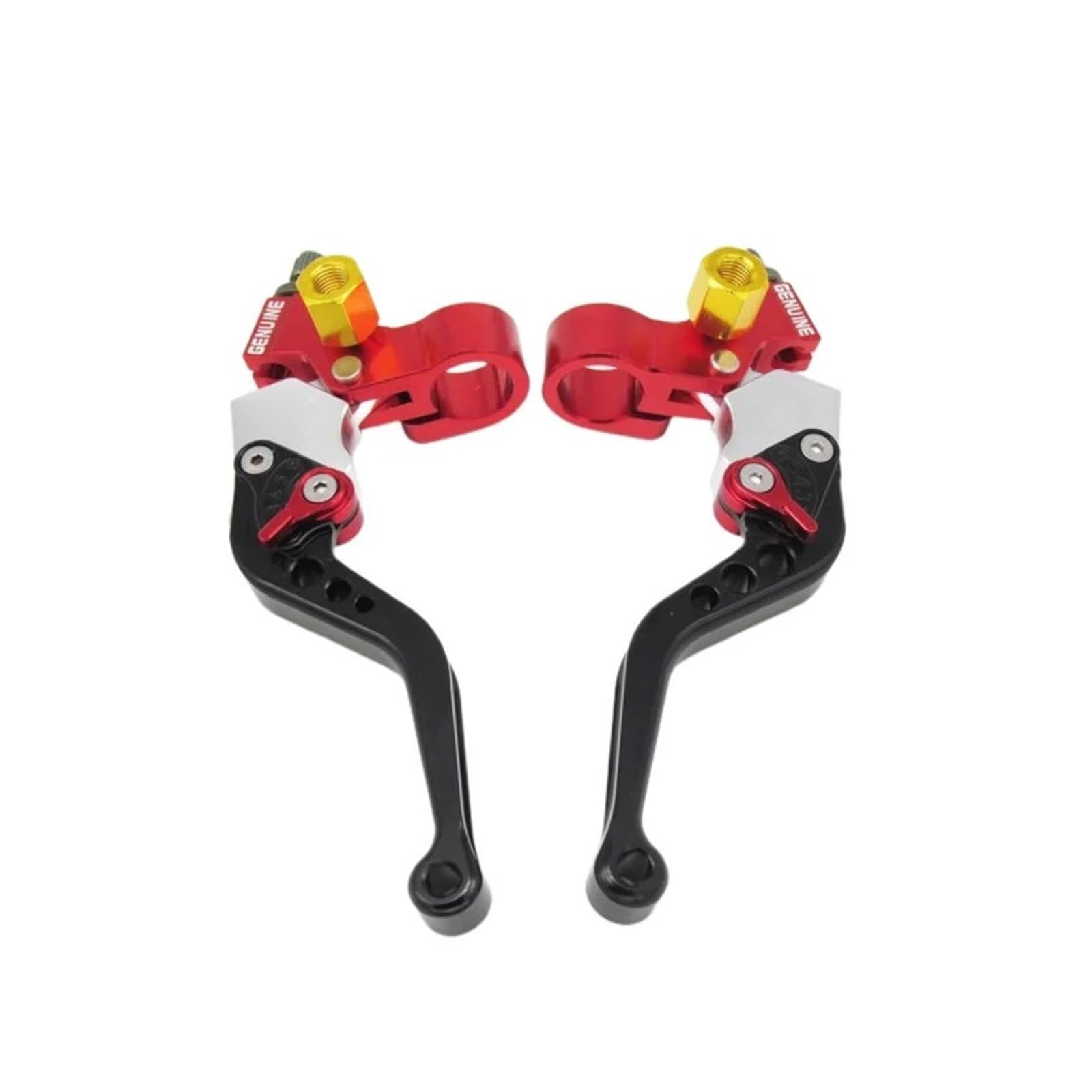 JWQEBNS Motorcycle Brake Clutch Levers for Kawasaki for Suzuki 22mm Universal Motorcycle Brake Clutch Levers Drum Left and Right Handle Dual Hub(Red)