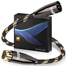 TODN XLR Cables Balanced Microphone Cable with OCC-Core 3-Pin XLR Male to Female Mic Cord for Audiophile, HiFi Sound, 6.5ft/2m, 1 Piece