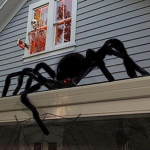 Spider Halloween - Decoración de araña gigante realista para el hogar ...