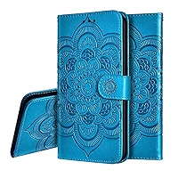 IMEIKONST Custodia Portafoglio In Pelle PU Per Motorola Moto E5 Play Go - Copertura Flip Con Supporto Integrato E Slot Porta Carte, Stampa Mandala Rossa