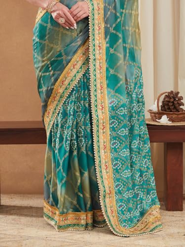 Image of Women's Banarasi Silk With Jacquard Print Saree With Blouse