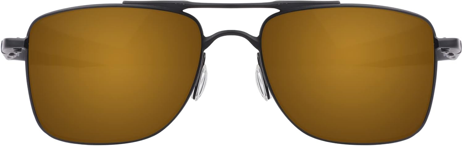 1.8MM Polycarbonate Replacement Lenses for Oakley Gauge 8 M OO4124-57mm Sunglass - Antique Gold