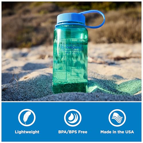 Image of Nalgene 16 oz Wide Mouth Water Bottle | Slim Cup Holder Size, BPA-Free, Durable & Leak Proof, Lightweight Travel Bottle, Butter