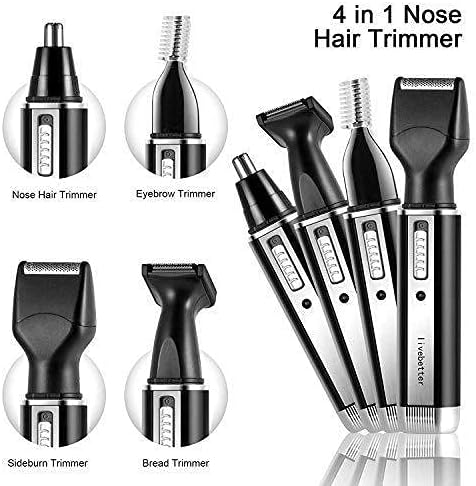 4 in 1 Rechargeable Nose Hair Trimmer Ear Beard Sideburn Eyebrow Trimmer for Men and Women