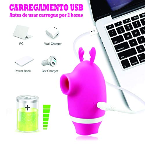 Vibrador Sugador Estimulador de Clitóris 3 em 1 Inotec