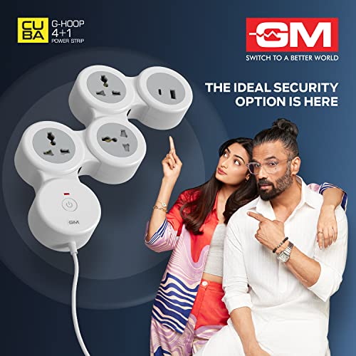 GM 4+1 G-Hoop Spike Guard with C & A Type USB-Master Switch,Indicator, Safety Shutter, 1.8 Mtr Wire with Overload Protection 3 International... - Image 3