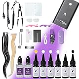Generic V-Light Hair Extensions Kit, V Light Hair Extensions Lamp*1 V Light Hair Extensions Kit Glue*2 Uv Light Hair Extension Remover*1 V Light Hair Extensions Set For Salon Or Diy At Home