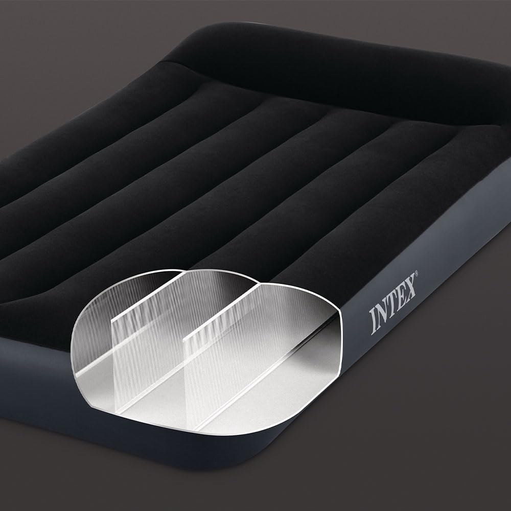 Intex 64144, Colchón hinchable, Unisex, Negro, 182x203x25 cm