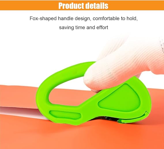 2PCS Wrapping Paper Cutter, Snitty Safety Vinyl Film Cutting Tool with Blade, Carbon Fiber Utility Knife, Craft Knife, Suitable for Window Tint Car Wrap, Craft Making