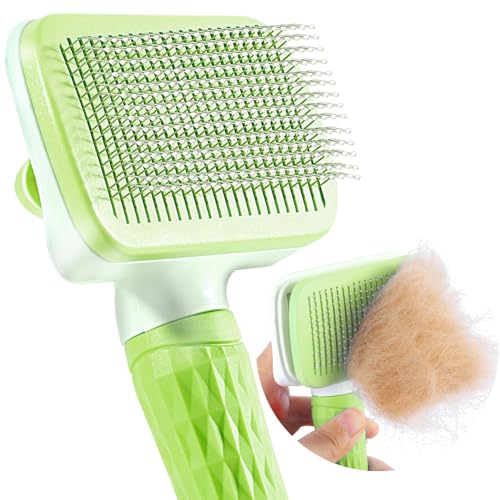 ACE2ACE Cepillo Para Perros Gatos, Cepillos Para Mascotas de Pelo Largo y Corto, Adecuado Para la Depilación de Mascotas Grandes, Medianas y Pequeñas, Depilación de Mascotas Con un Clic