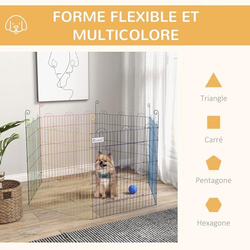 Parc pour chiens pliable PawHut | Finis les dégâts grâce à cet enclos métal intérieur - 5