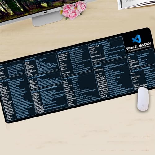 Image of Visual Studio Code Shortcuts Mouse mat for Designer, Quick Reference Guide, Cheats Sheet Mouse Pad, Office Supplies Keyboard Tips Gifts for Beginner Photographers Gifts Mouse pad KMH