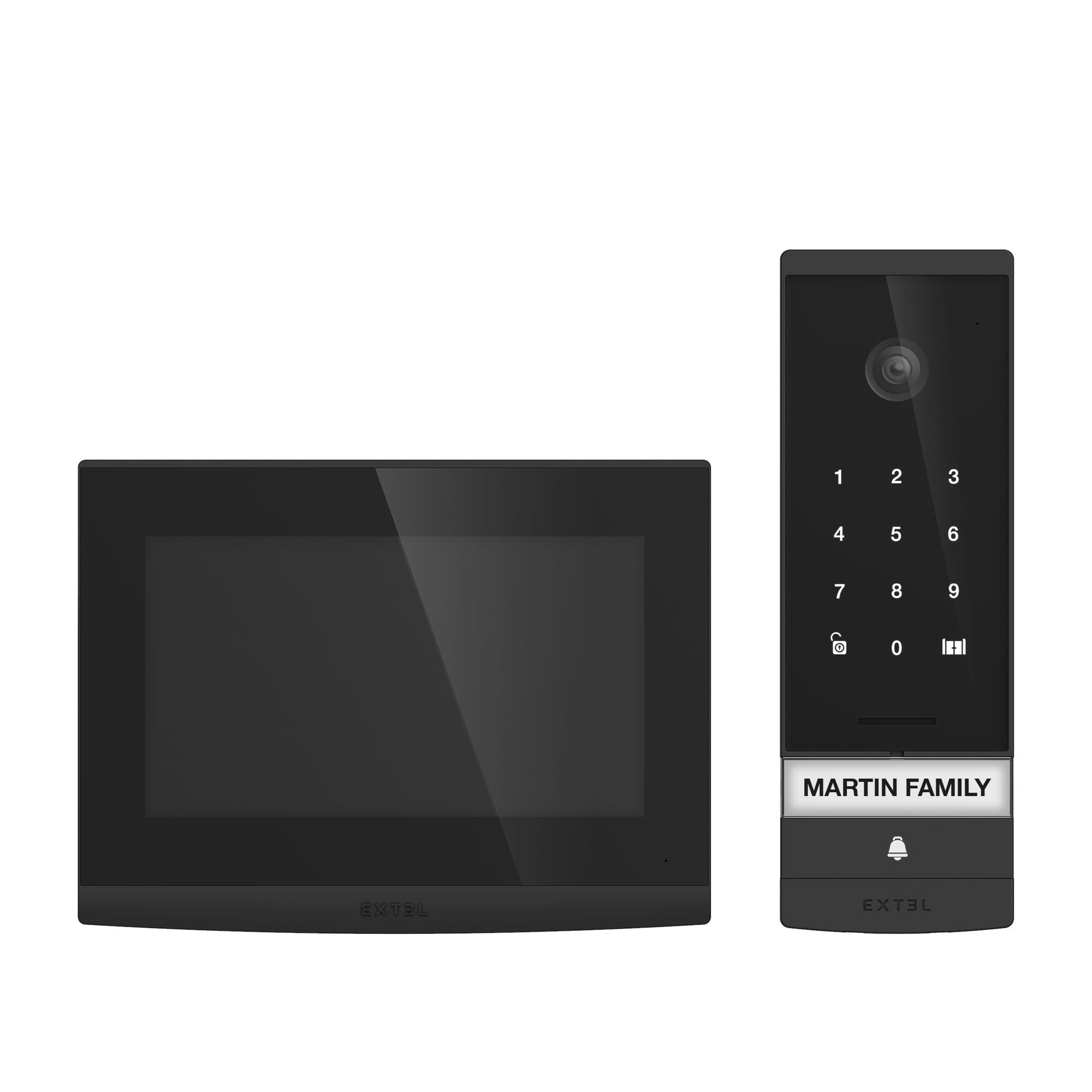 EXTEL Video-Türsprechanlage, Open 3K, 2-Draht, Tastatur, App