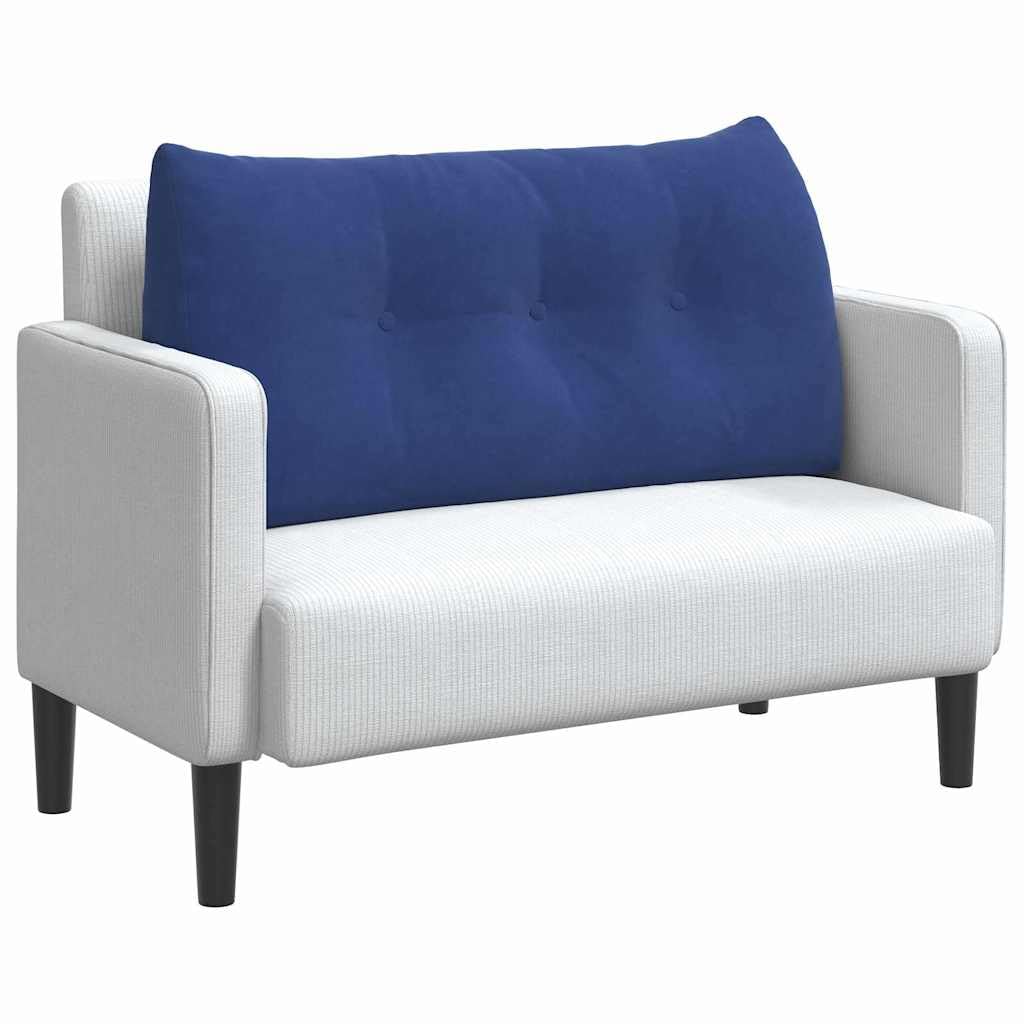 Samt Rückenkissen 100x24x50 cm Bett Lesekissen Polizeiblau | Bequemes Keilkissen mit praktischer Seitentasche und abnehmbarem Bezug für erholsame Momente im Schlafzimmer und Wohnzimmer.