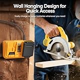 Battery Charger Compatible with Dewalt 12V/20V Battery, 2-Ports Fast Charger Compatible with Dewalt DCB 203 204 205 206 201 120 127 Lithium Battery - Image 6