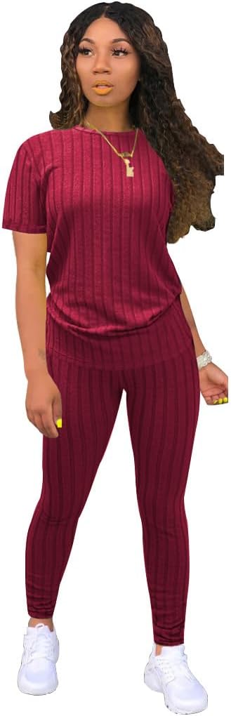 Nimsruc Two Piece Sets For Women Lounge Summer Outfits Casual Sweatsuits