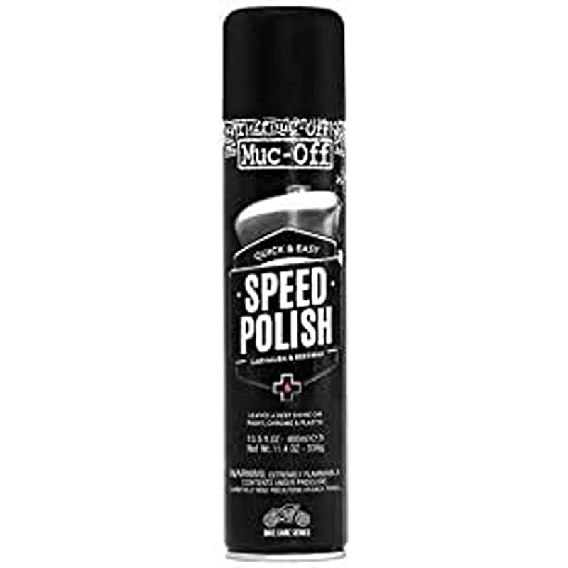Muc-Off Speed Polish Spray para Motocicletas, Cera e Polidor Líquido, 399 mL, 1 unidade