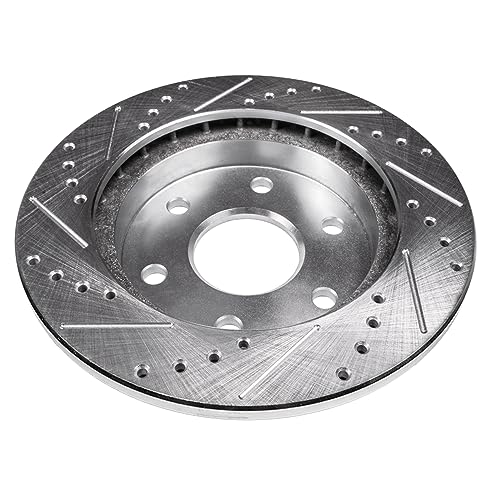 Image of Detroit Axle - Rear Brake Rotors for 2006 Chevy Uplander Pontiac Montana Buick Terraza Saturn Relay, Drilled and Slotted Disc Brake Rotors Replacement : 11.81 inch inch Rotors