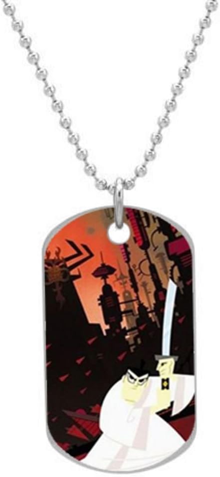 Samurai Jack Cartoon Series Customized Dog Tag Pet Tags Dogtag (One Side) Size:1.2X2X0.1 inches Necklace Charm Unique Gift