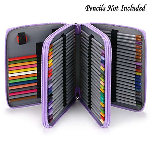 Btsky BTSKY-OF0200001 Deluxe Pu Leather Pencil Case For Colored Pencils - 120 Slot Pencil Holder thumb #2
