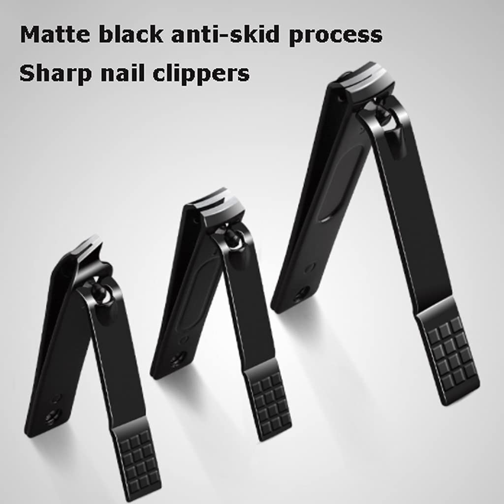 Set professionale per manicure 17 in 1 kit professionale per pedicure, forbici per unghie, kit da toelettatura con custodia da viaggio in pelle nera per adulti o bambini sicuri (colore nero)