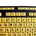 Adesso AKB-132UY - Luminous 4 X Large Print Multimedia Desktop USB Keyboard, Black Yellow