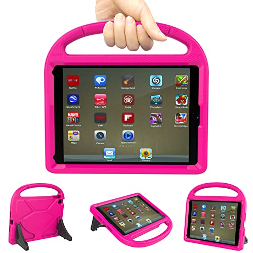 Supporto pieghevole a due angolazioni: il supporto pieghevole integrato della TrendGate custodia iPad Air 2 per bambini è molto stabile e offre due angoli per soddisfare le tue esigenze di visione e digitazione video. La cover per iPad di 6 generazione libera le mani e consente di godere appieno del vostro iPad da 9,7 pollici.
