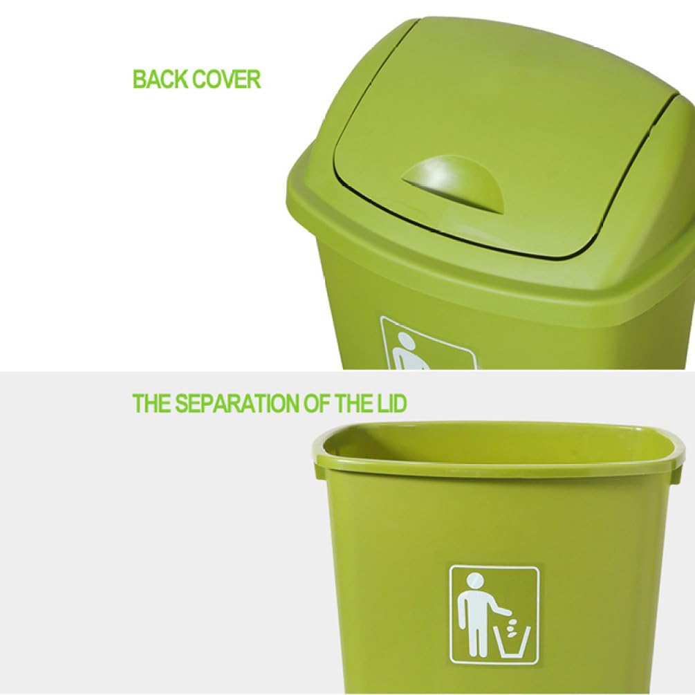 Poubelles extérieures Poubelle grande capacité intérieure/extérieure avec couvercle basculant Poubelle en plastique pour cuisine maison jardin Grande capacité