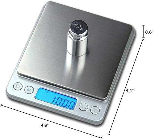 Miniatura 10 de Báscula digital de cocina, báscula de cocina multifunción de acero inoxidable de alta precisión, pantalla LCD retroiluminada, pequeña báscula de