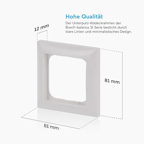 Miniatura 4 de Busch-Jaeger Marco único, 1721-914, blanco alpino y marco Busch-balance SI, 4011395191460