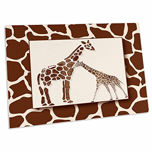 3dRose Two Giraffes Desk Pad 58.4x40.6 cm